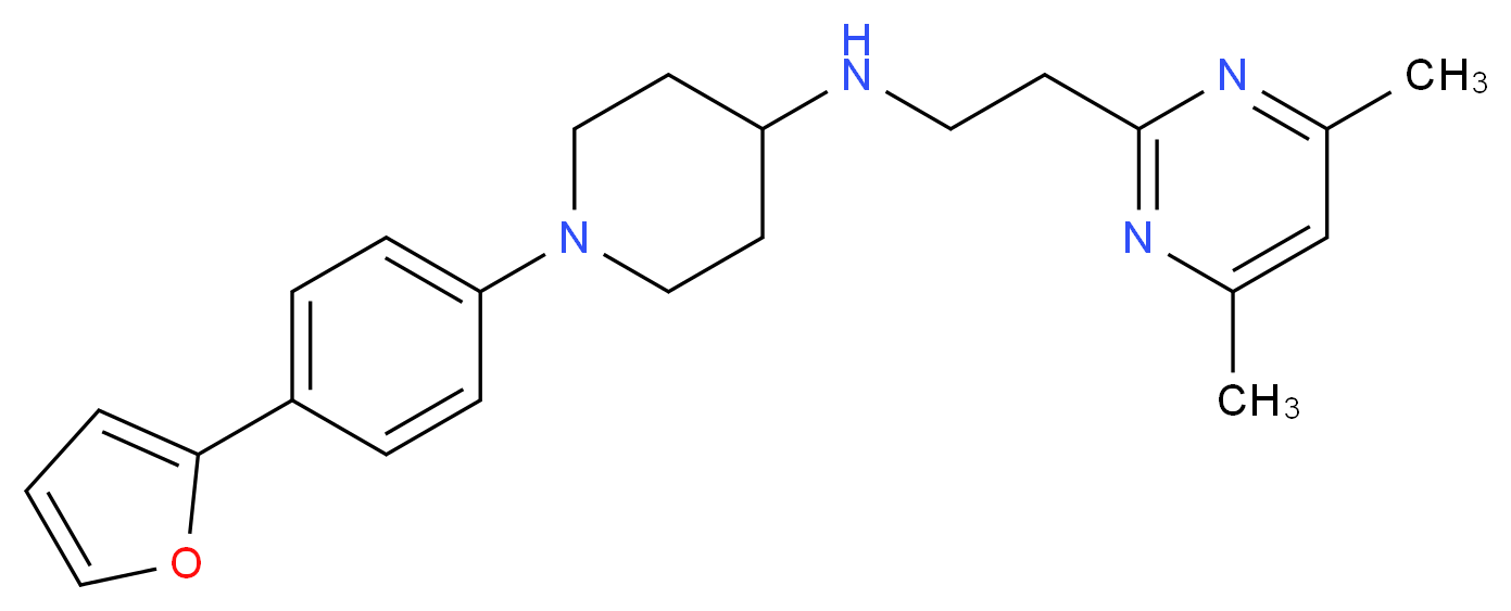 N-[2-(4,6-dimethyl-2-pyrimidinyl)ethyl]-1-[4-(2-furyl)phenyl]-4-piperidinamine_Molecular_structure_CAS_)