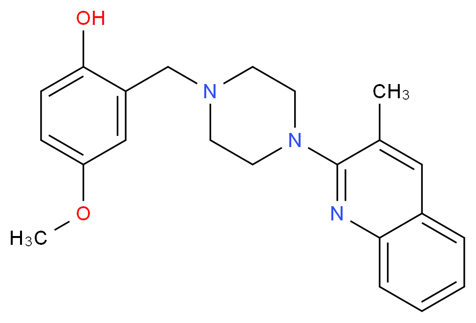 4-methoxy-2-{[4-(3-methylquinolin-2-yl)piperazin-1-yl]methyl}phenol_Molecular_structure_CAS_)
