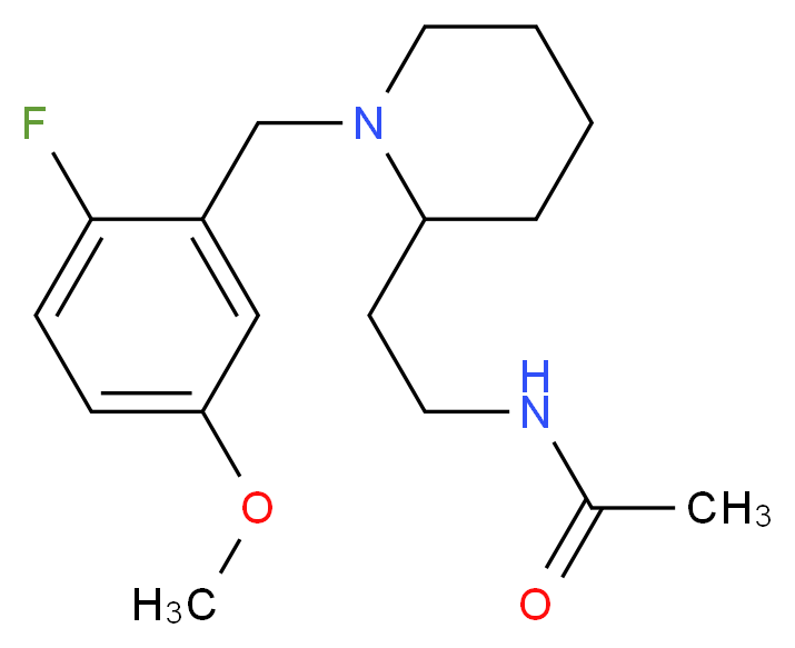 N-{2-[1-(2-fluoro-5-methoxybenzyl)-2-piperidinyl]ethyl}acetamide_Molecular_structure_CAS_)