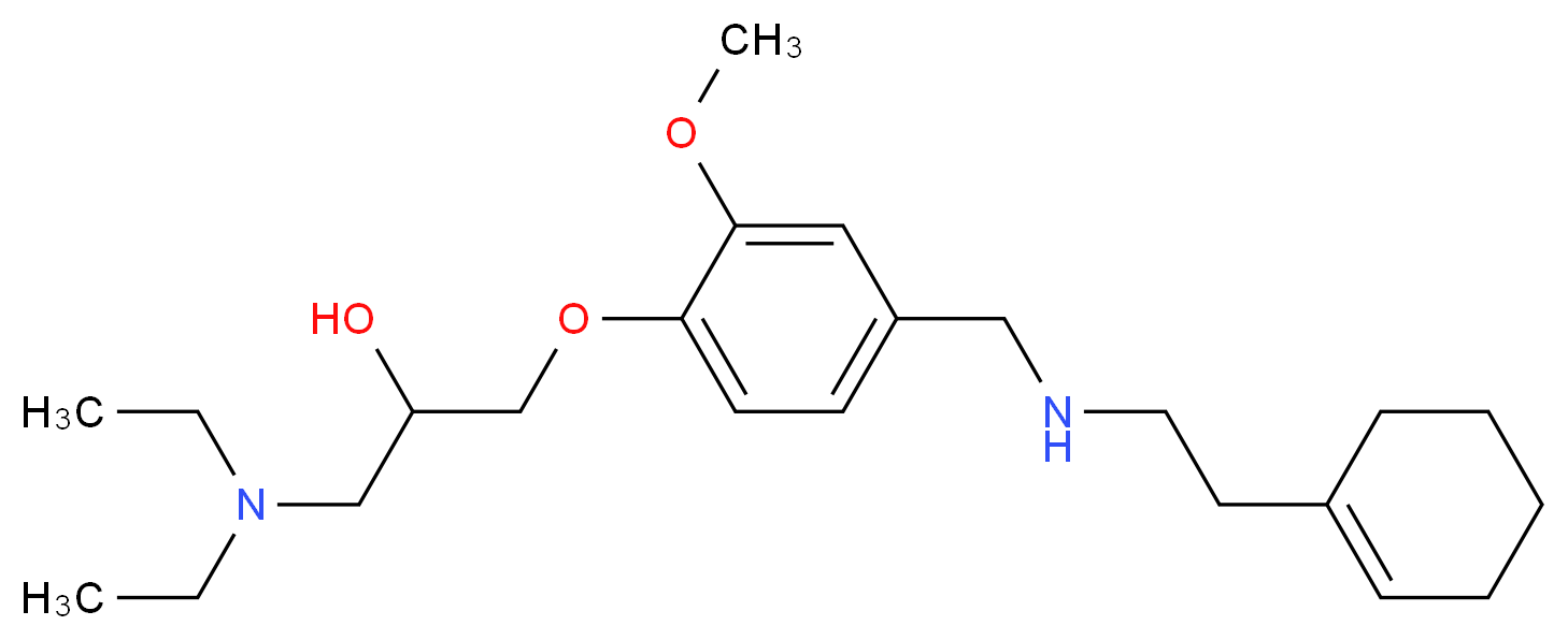 1-[4-({[2-(1-cyclohexen-1-yl)ethyl]amino}methyl)-2-methoxyphenoxy]-3-(diethylamino)-2-propanol_Molecular_structure_CAS_)