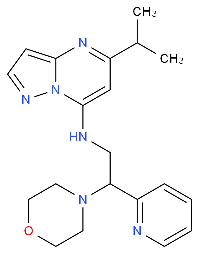5-isopropyl-N-(2-morpholin-4-yl-2-pyridin-2-ylethyl)pyrazolo[1,5-a]pyrimidin-7-amine_Molecular_structure_CAS_)
