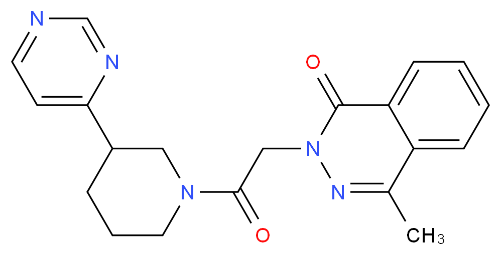4-methyl-2-[2-oxo-2-(3-pyrimidin-4-ylpiperidin-1-yl)ethyl]phthalazin-1(2H)-one_Molecular_structure_CAS_)