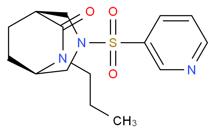 (1S*,5R*)-6-propyl-3-(3-pyridinylsulfonyl)-3,6-diazabicyclo[3.2.2]nonan-7-one_Molecular_structure_CAS_)