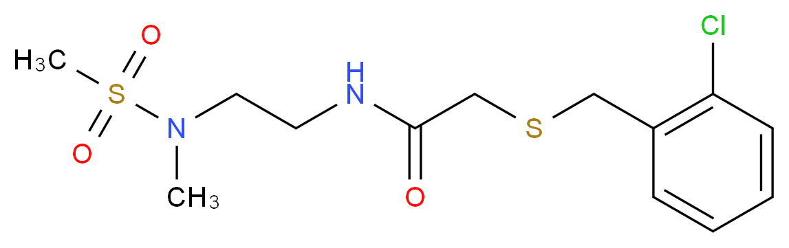 2-[(2-chlorobenzyl)thio]-N-{2-[methyl(methylsulfonyl)amino]ethyl}acetamide_Molecular_structure_CAS_)