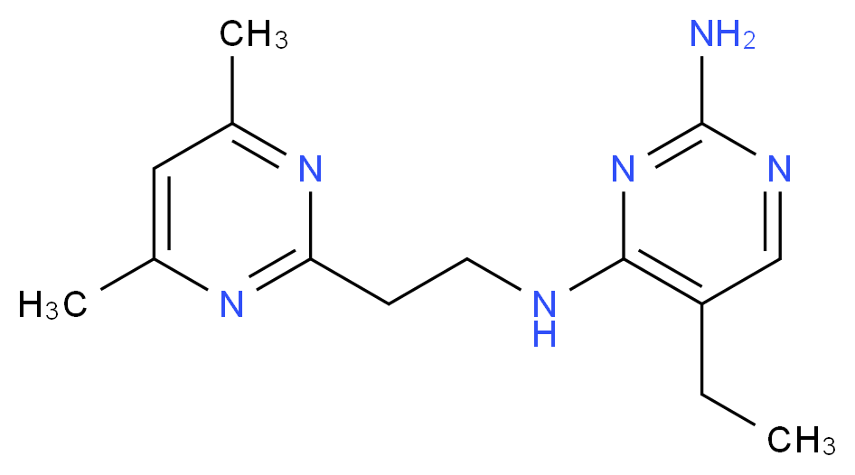 N~4~-[2-(4,6-dimethylpyrimidin-2-yl)ethyl]-5-ethylpyrimidine-2,4-diamine_Molecular_structure_CAS_)
