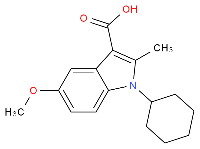 1-cyclohexyl-5-methoxy-2-methyl-1H-indole-3-carboxylic acid_Molecular_structure_CAS_)