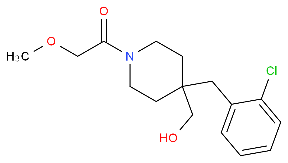 [4-(2-chlorobenzyl)-1-(methoxyacetyl)-4-piperidinyl]methanol_Molecular_structure_CAS_)