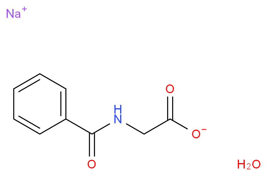 Sodium hippurate hydrate_Molecular_structure_CAS_532-94-5)