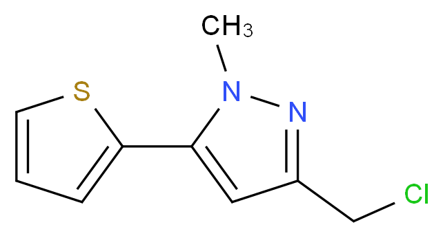 3-(chloromethyl)-1-methyl-5-thien-2-yl-1H-pyrazole_Molecular_structure_CAS_876316-61-9)