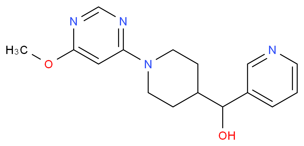 [1-(6-methoxypyrimidin-4-yl)piperidin-4-yl](pyridin-3-yl)methanol_Molecular_structure_CAS_)
