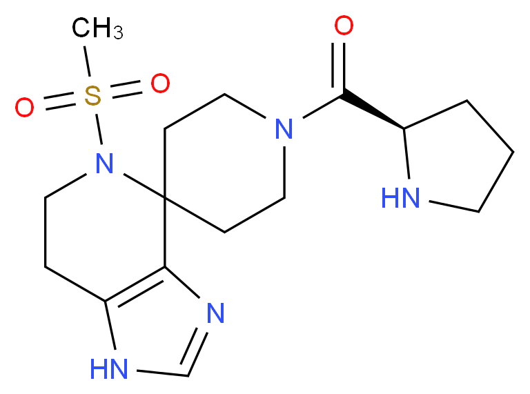 5-(methylsulfonyl)-1'-D-prolyl-1,5,6,7-tetrahydrospiro[imidazo[4,5-c]pyridine-4,4'-piperidine]_Molecular_structure_CAS_)