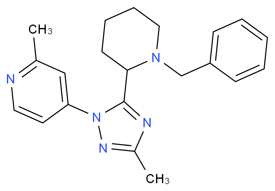 4-[5-(1-benzylpiperidin-2-yl)-3-methyl-1H-1,2,4-triazol-1-yl]-2-methylpyridine_Molecular_structure_CAS_)