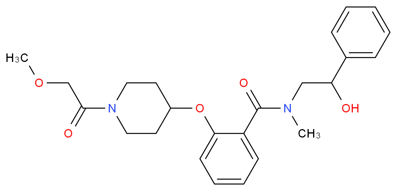 N-(2-hydroxy-2-phenylethyl)-2-{[1-(methoxyacetyl)-4-piperidinyl]oxy}-N-methylbenzamide_Molecular_structure_CAS_)