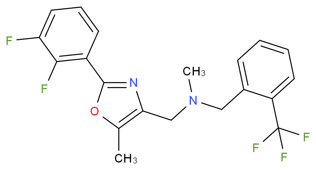 1-[2-(2,3-difluorophenyl)-5-methyl-1,3-oxazol-4-yl]-N-methyl-N-[2-(trifluoromethyl)benzyl]methanamine_Molecular_structure_CAS_)