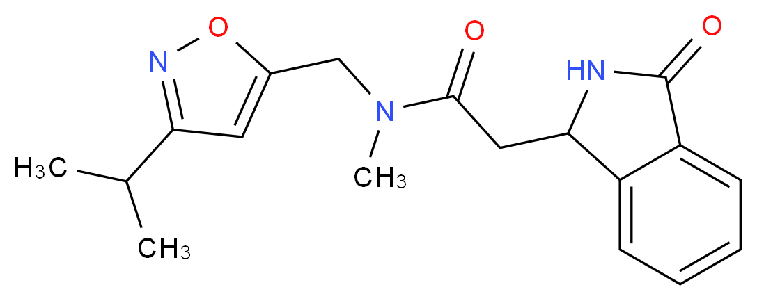 N-[(3-isopropylisoxazol-5-yl)methyl]-N-methyl-2-(3-oxo-2,3-dihydro-1H-isoindol-1-yl)acetamide_Molecular_structure_CAS_)