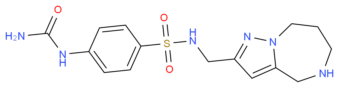 4-[(aminocarbonyl)amino]-N-(5,6,7,8-tetrahydro-4H-pyrazolo[1,5-a][1,4]diazepin-2-ylmethyl)benzenesulfonamide_Molecular_structure_CAS_)