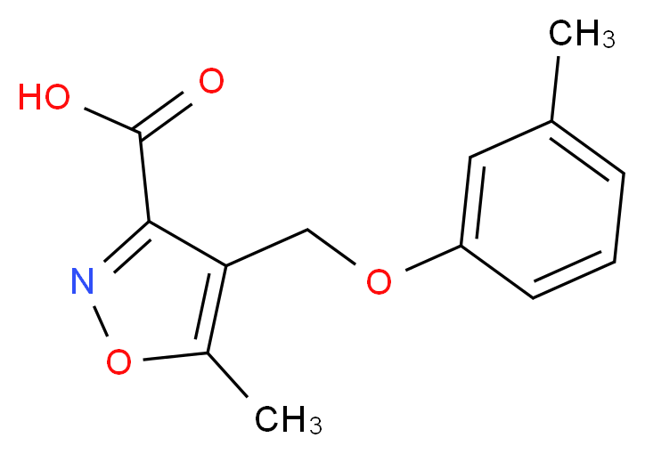 5-Methyl-4-[(3-methylphenoxy)methyl]isoxazole-3-carboxylic acid_Molecular_structure_CAS_)