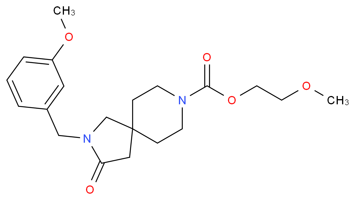 2-methoxyethyl 2-(3-methoxybenzyl)-3-oxo-2,8-diazaspiro[4.5]decane-8-carboxylate_Molecular_structure_CAS_)