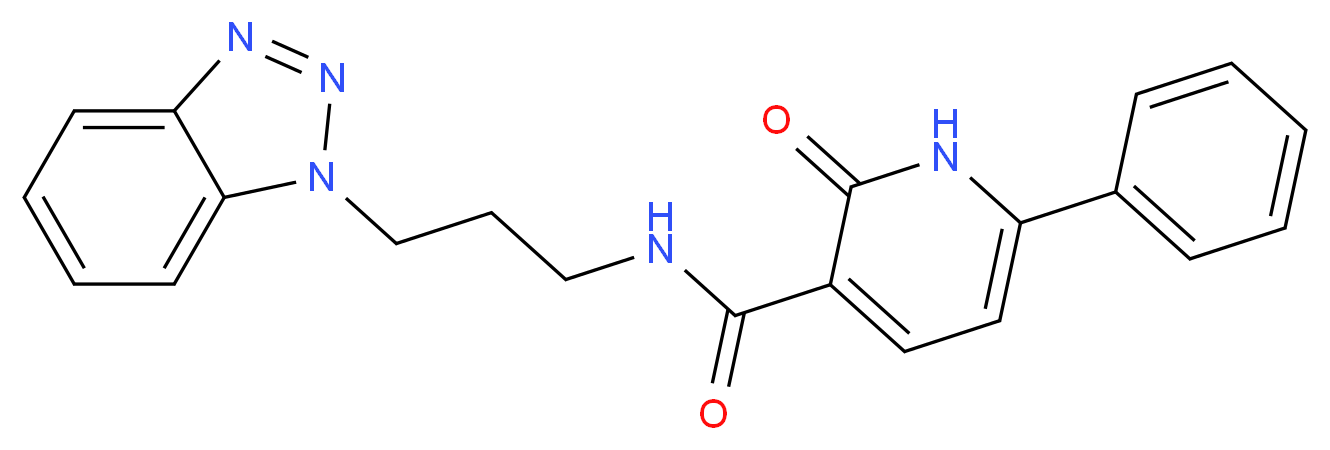 N-[3-(1H-1,2,3-benzotriazol-1-yl)propyl]-2-oxo-6-phenyl-1,2-dihydropyridine-3-carboxamide_Molecular_structure_CAS_)