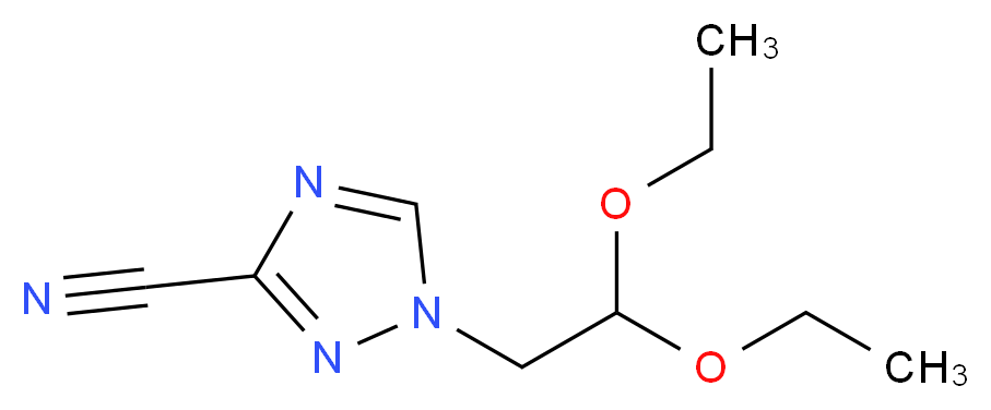 1-(2,2-diethoxyethyl)-1H-1,2,4-triazole-3-carbonitrile_Molecular_structure_CAS_)