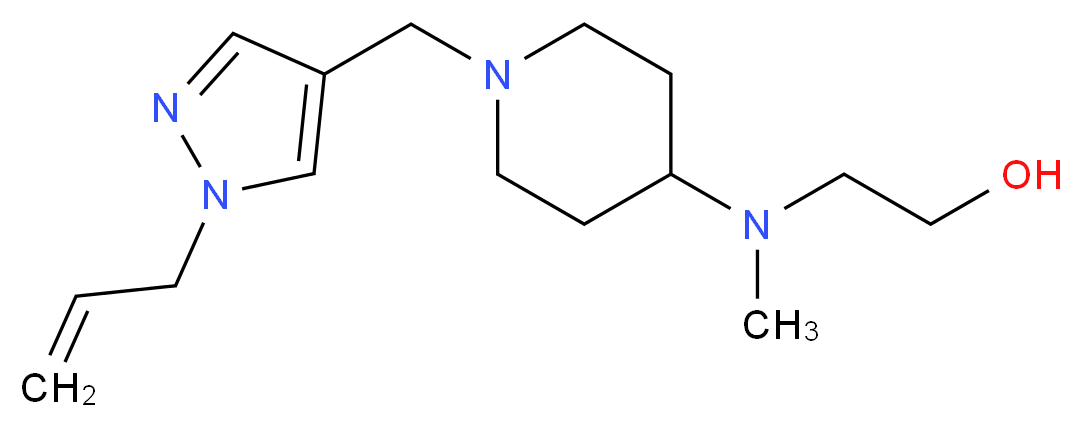 2-[{1-[(1-allyl-1H-pyrazol-4-yl)methyl]piperidin-4-yl}(methyl)amino]ethanol_Molecular_structure_CAS_)