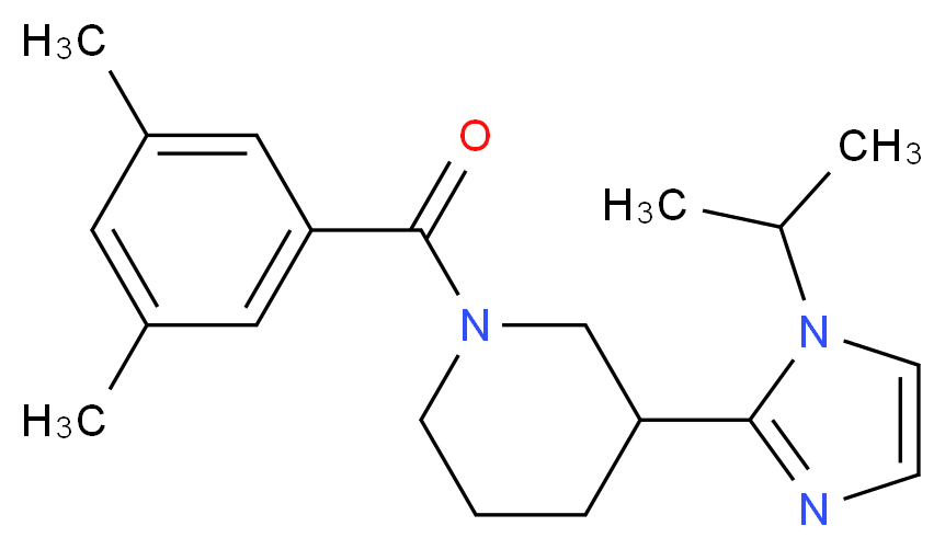 1-(3,5-dimethylbenzoyl)-3-(1-isopropyl-1H-imidazol-2-yl)piperidine_Molecular_structure_CAS_)
