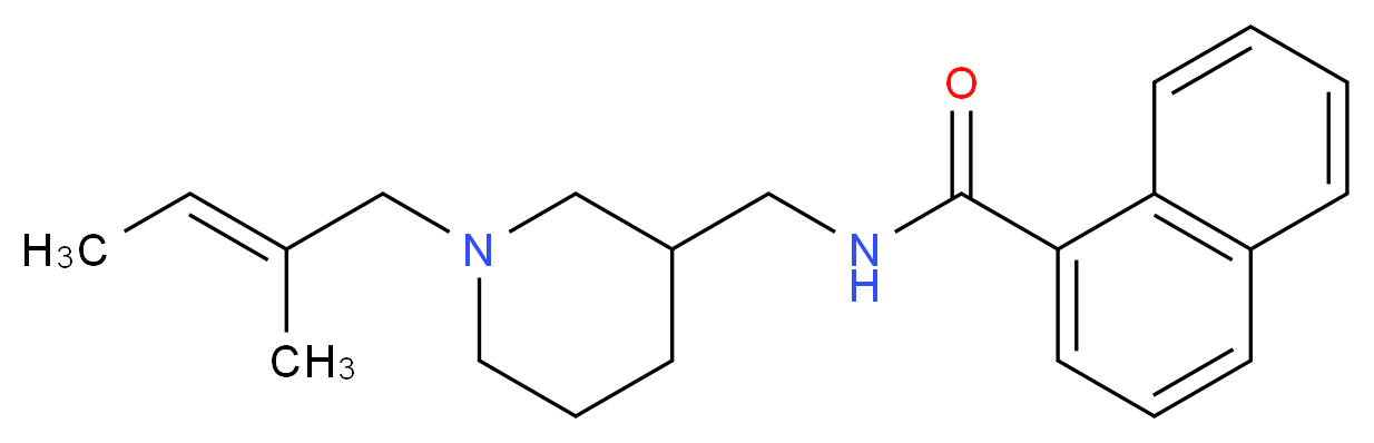 N-({1-[(2E)-2-methyl-2-buten-1-yl]-3-piperidinyl}methyl)-1-naphthamide_Molecular_structure_CAS_)