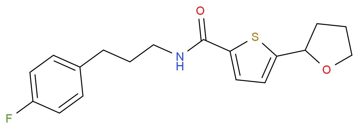 N-[3-(4-fluorophenyl)propyl]-5-(tetrahydro-2-furanyl)-2-thiophenecarboxamide_Molecular_structure_CAS_)