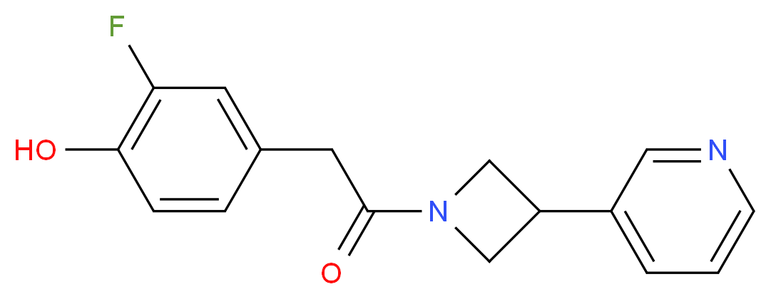 2-fluoro-4-{2-oxo-2-[3-(3-pyridinyl)-1-azetidinyl]ethyl}phenol_Molecular_structure_CAS_)