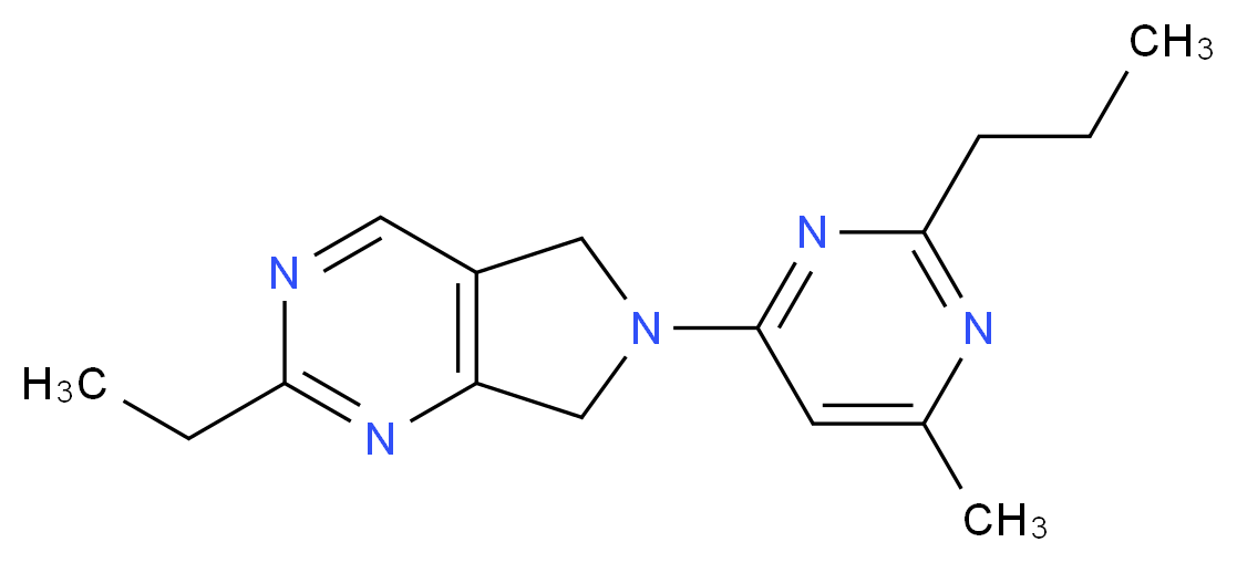2-ethyl-6-(6-methyl-2-propylpyrimidin-4-yl)-6,7-dihydro-5H-pyrrolo[3,4-d]pyrimidine_Molecular_structure_CAS_)