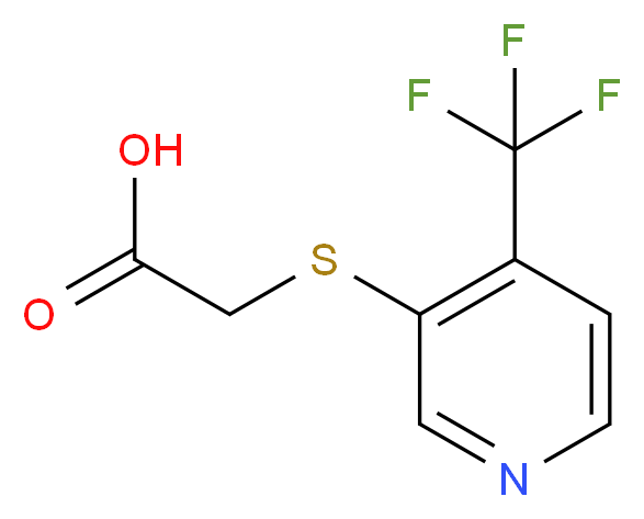 2-{[4-(Trifluoromethyl)pyridin-3-yl]thio}-acetic acid_Molecular_structure_CAS_387350-44-9)