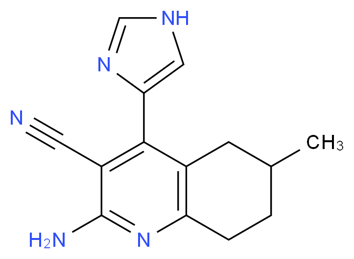 2-amino-4-(1H-imidazol-4-yl)-6-methyl-5,6,7,8-tetrahydroquinoline-3-carbonitrile_Molecular_structure_CAS_)