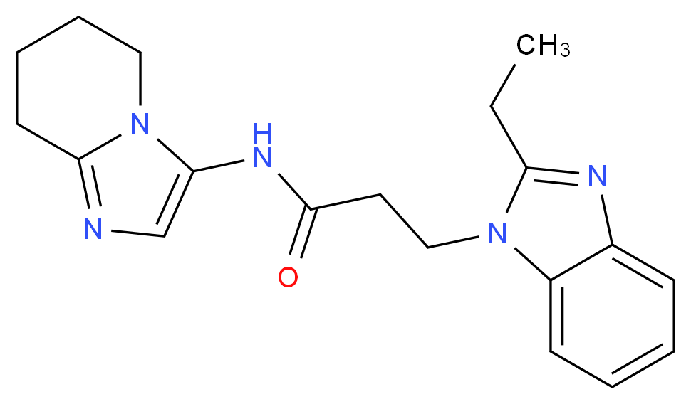 3-(2-ethyl-1H-benzimidazol-1-yl)-N-(5,6,7,8-tetrahydroimidazo[1,2-a]pyridin-3-yl)propanamide_Molecular_structure_CAS_)