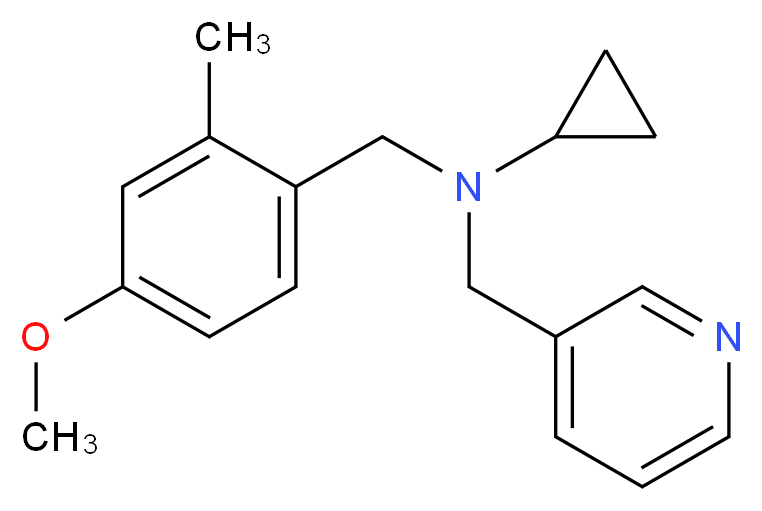 N-(4-methoxy-2-methylbenzyl)-N-(pyridin-3-ylmethyl)cyclopropanamine_Molecular_structure_CAS_)