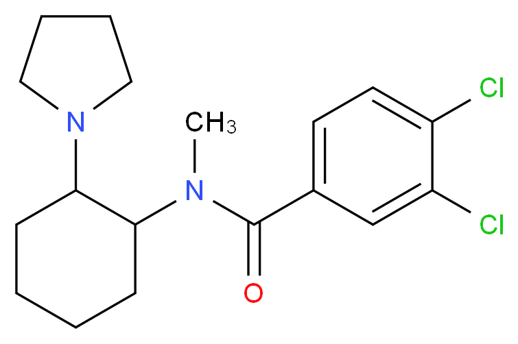 cis-(±)-3,4-DICHLORO-N-METHYL-N-(2-[1-PYRROLIDINYL]CYCLO-HEXYL)BENZENEACETAMIDE_Molecular_structure_CAS_92953-41-8)