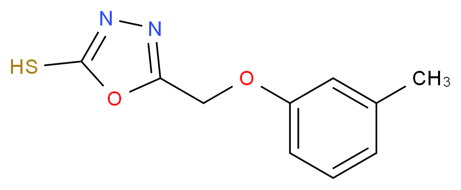 5-(3-methylphenoxymethyl)-1,3,4-oxadiazole-2-thiol_Molecular_structure_CAS_66178-72-1)