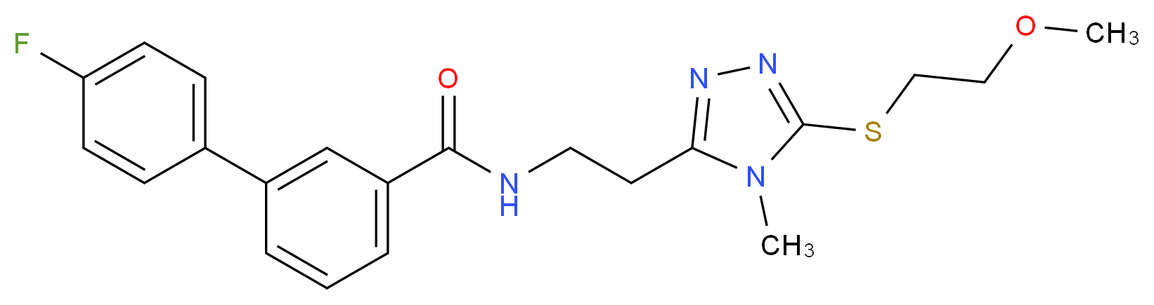 4'-fluoro-N-(2-{5-[(2-methoxyethyl)thio]-4-methyl-4H-1,2,4-triazol-3-yl}ethyl)-3-biphenylcarboxamide_Molecular_structure_CAS_)