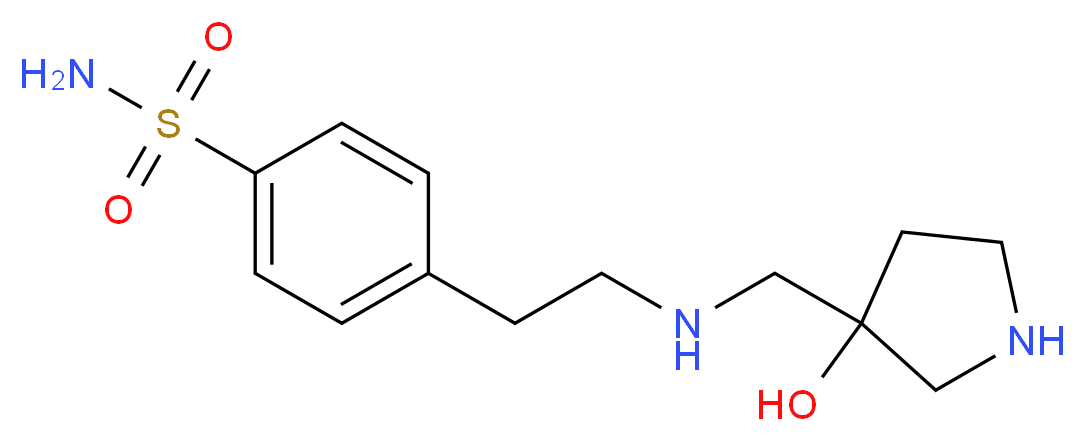 4-(2-{[(3-hydroxypyrrolidin-3-yl)methyl]amino}ethyl)benzenesulfonamide_Molecular_structure_CAS_)