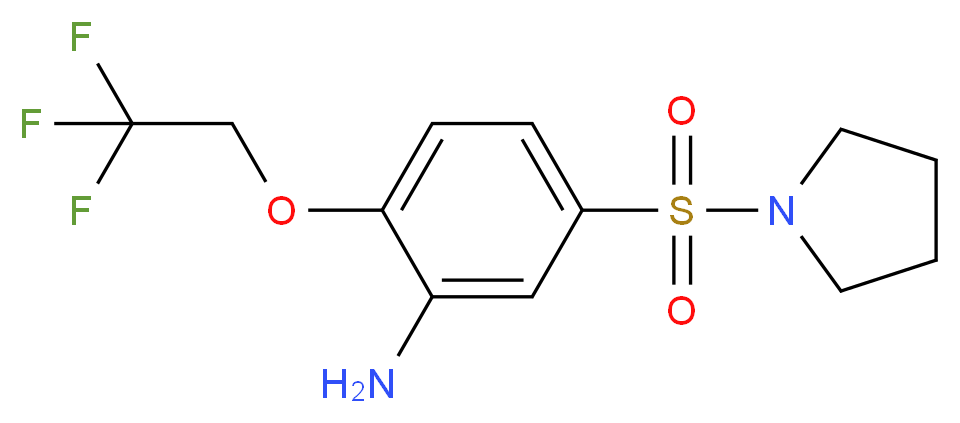 5-(Pyrrolidine-1-sulfonyl)-2-(2,2,2-trifluoro-ethoxy)-phenylamine_Molecular_structure_CAS_)