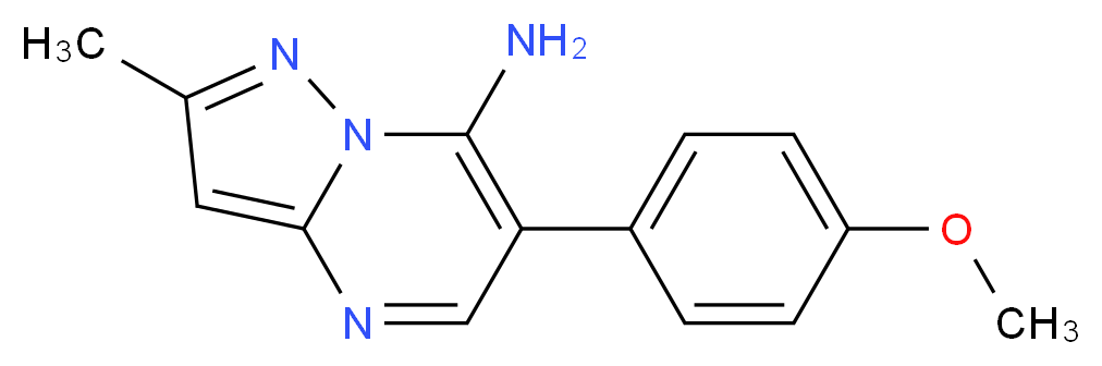 6-(4-Methoxyphenyl)-2-methylpyrazolo-[1,5-a]pyrimidin-7-amine_Molecular_structure_CAS_)