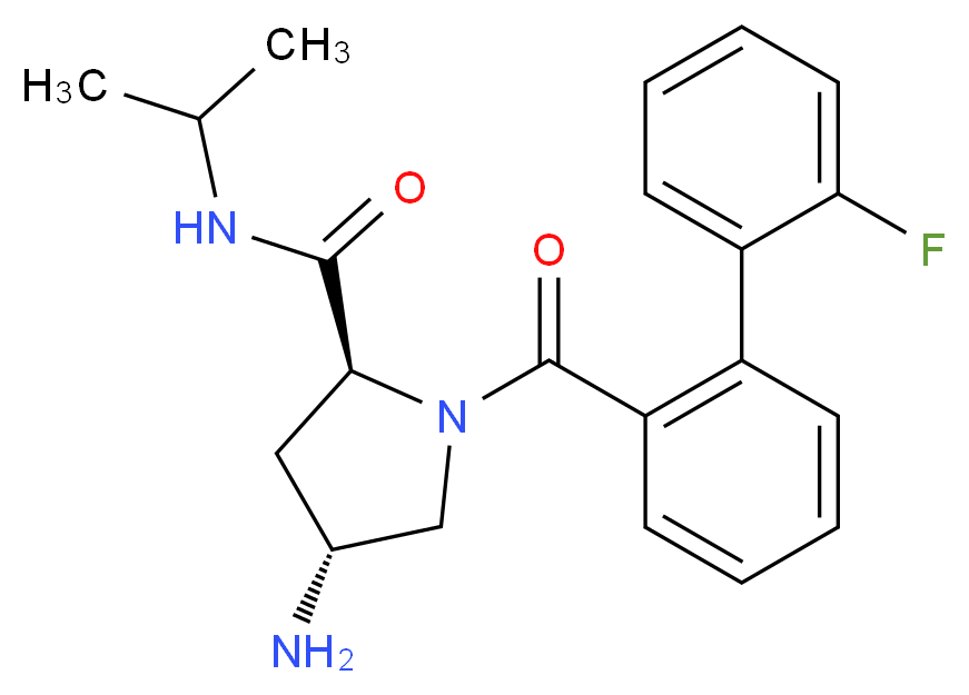 (2S,4R)-4-amino-1-[(2'-fluorobiphenyl-2-yl)carbonyl]-N-isopropylpyrrolidine-2-carboxamide_Molecular_structure_CAS_)