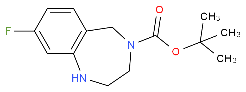 tert-butyl 8-fluoro-2,3,4,5-tetrahydro-1H-1,4-benzodiazepine-4-carboxylate_Molecular_structure_CAS_)