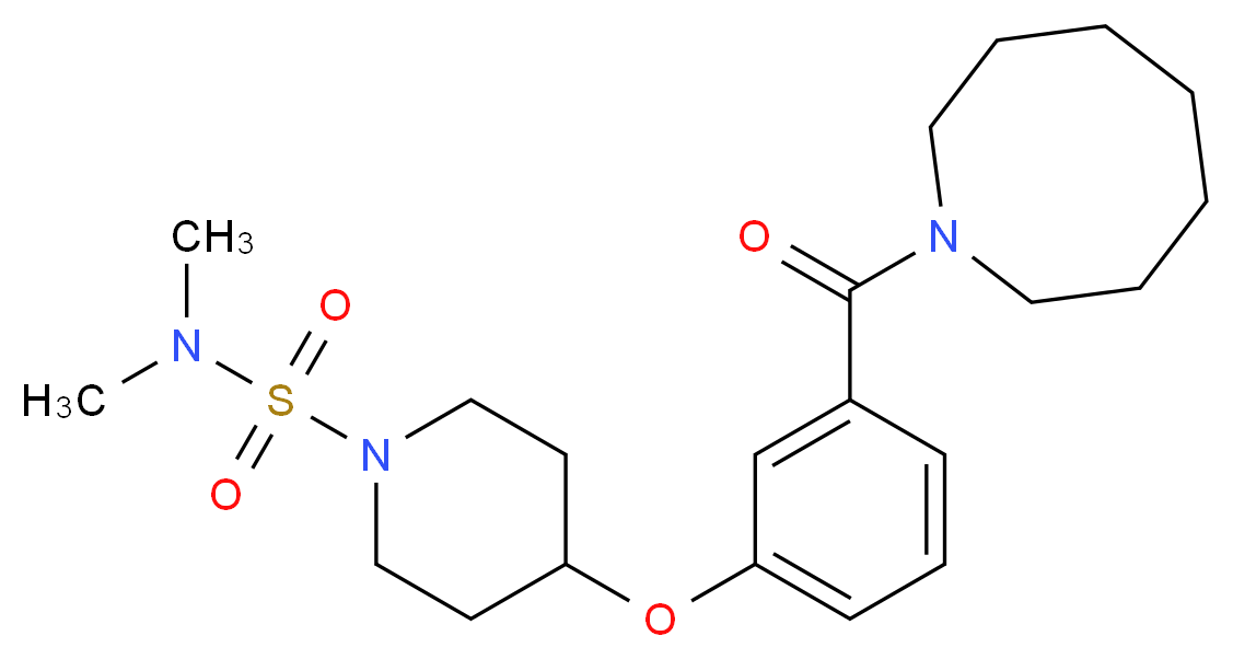 4-[3-(1-azocanylcarbonyl)phenoxy]-N,N-dimethyl-1-piperidinesulfonamide_Molecular_structure_CAS_)