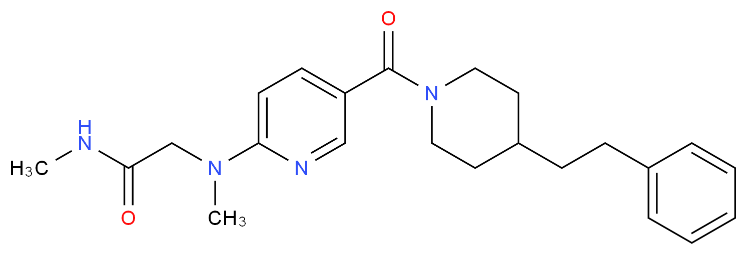 N~1~,N~2~-dimethyl-N~2~-(5-{[4-(2-phenylethyl)piperidin-1-yl]carbonyl}pyridin-2-yl)glycinamide_Molecular_structure_CAS_)