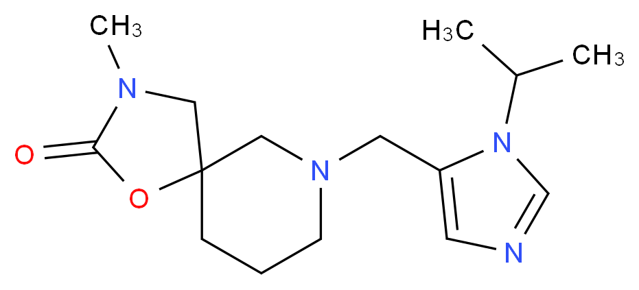 7-[(1-isopropyl-1H-imidazol-5-yl)methyl]-3-methyl-1-oxa-3,7-diazaspiro[4.5]decan-2-one_Molecular_structure_CAS_)