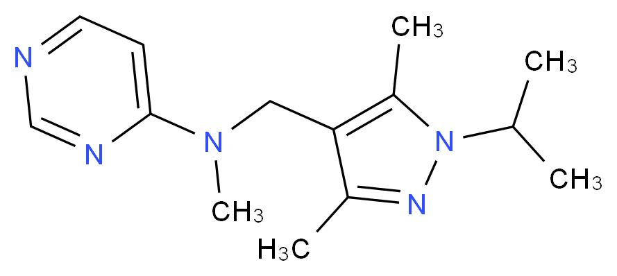 N-[(1-isopropyl-3,5-dimethyl-1H-pyrazol-4-yl)methyl]-N-methylpyrimidin-4-amine_Molecular_structure_CAS_)
