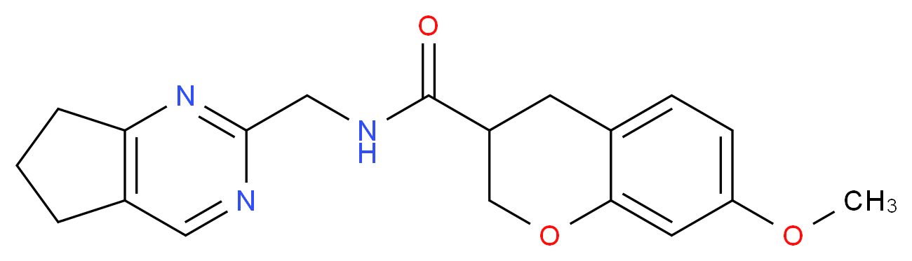 N-(6,7-dihydro-5H-cyclopenta[d]pyrimidin-2-ylmethyl)-7-methoxychromane-3-carboxamide_Molecular_structure_CAS_)