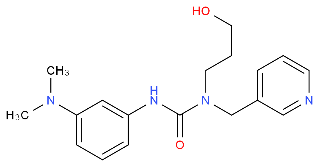 N'-[3-(dimethylamino)phenyl]-N-(3-hydroxypropyl)-N-(pyridin-3-ylmethyl)urea_Molecular_structure_CAS_)