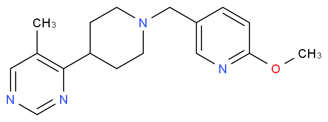 4-{1-[(6-methoxypyridin-3-yl)methyl]piperidin-4-yl}-5-methylpyrimidine_Molecular_structure_CAS_)
