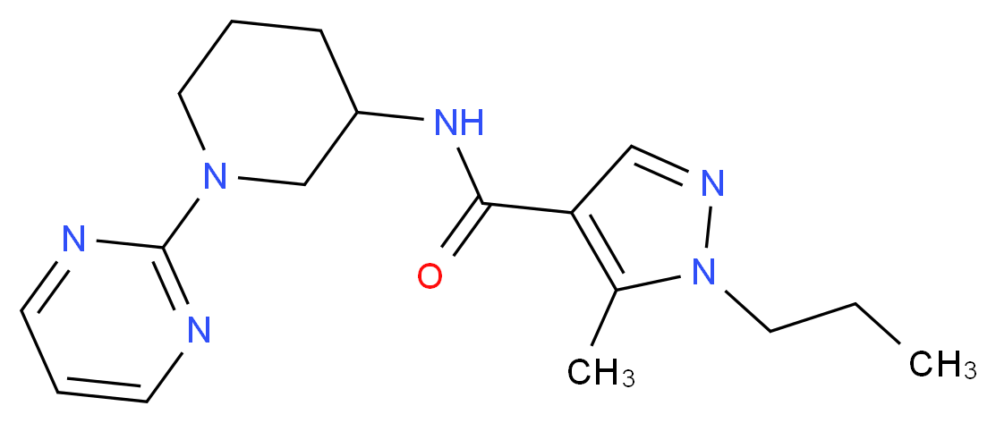 5-methyl-1-propyl-N-[1-(2-pyrimidinyl)-3-piperidinyl]-1H-pyrazole-4-carboxamide_Molecular_structure_CAS_)
